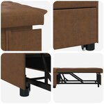 vidaXL Canapé-lit Marron 67 x 194 x 38 cm Cuir suédé faux