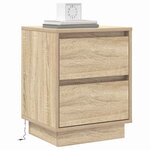 vidaXL Cabinet de chevet avec tiroir Chêne Sonoma 39 x 34 5 x 50 cm