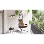 vidaXL Chaise suspendue Café 94 x 107 x 196 5 cm Acier