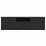 vidaXL Meuble TV avec tiroir Noir 140 x 35 x 40 cm Bois d'ingénierie