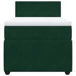 vidaXL Sommier à lattes de lit avec matelas Vert foncé 100x200 cm