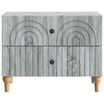vidaXL Cabinet de chevet avec tiroir Sonoma gris 62 x 34 5 x 48 cm