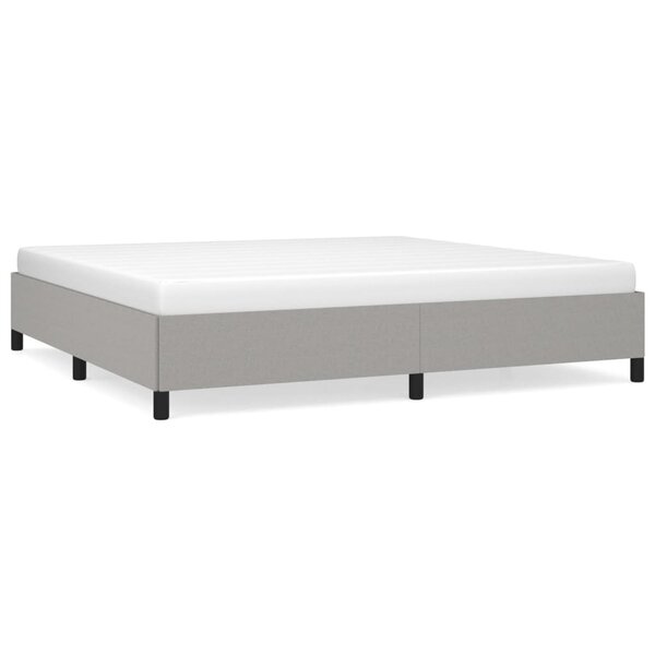 vidaXL Cadre de lit sans matelas gris clair 200x200 cm tissu