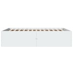 vidaXL Cadre de lit sans matelas blanc 135x190 cm