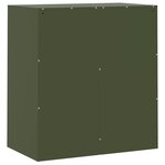 vidaXL Buffet vert olive 67x39x73 cm acier