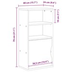 vidaXL Armoire latérale ODDA blanc 40x24x79 cm bois massif pin