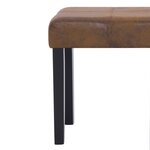 Banquette pouf tabouret meuble banc 106 cm marron synthétique daim 3002199