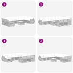 vidaXL Ensemble de canapé de jardin 11 Pièces Beige et blanc crème