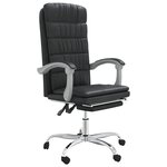 Chaise fauteuil siège pivotante de inclinable de bureau informatique étude similicuir noir 02_0024265