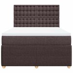 vidaXL Sommier à lattes de lit avec matelas Marron foncé 160x200 cm