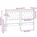 vidaXL Tête de lit Autre Blanc et gris clair 140 cm Bois massif en pin