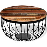 vidaXL Table basse Bois de récupération massif