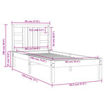 vidaXL Cadre de lit sans matelas 90x190 cm bois massif