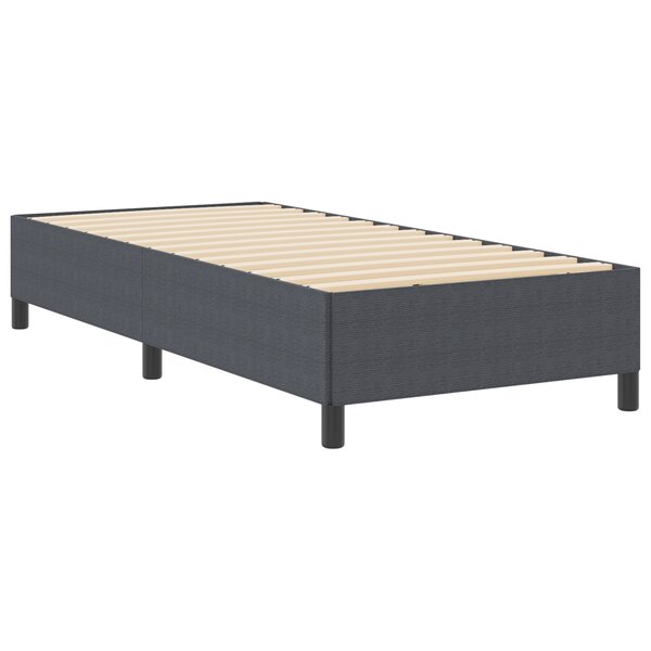 Lit vidaXL Gris foncé 90x200 cm en tissu velours