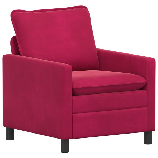vidaXL Canapé Bordeaux 76 x 81 x 87 5 cm Velours