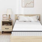 vidaXL Matelas Blanc et Gris 100 x 200 cm Printemps Bonell
