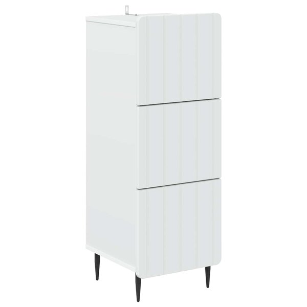 vidaXL Armoire à tiroirs Blanc 33 x 34 5 x 92 cm Bois d'ingénierie