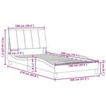 vidaXL Cadre de lit sans matelas marron foncé 100x200 cm tissu
