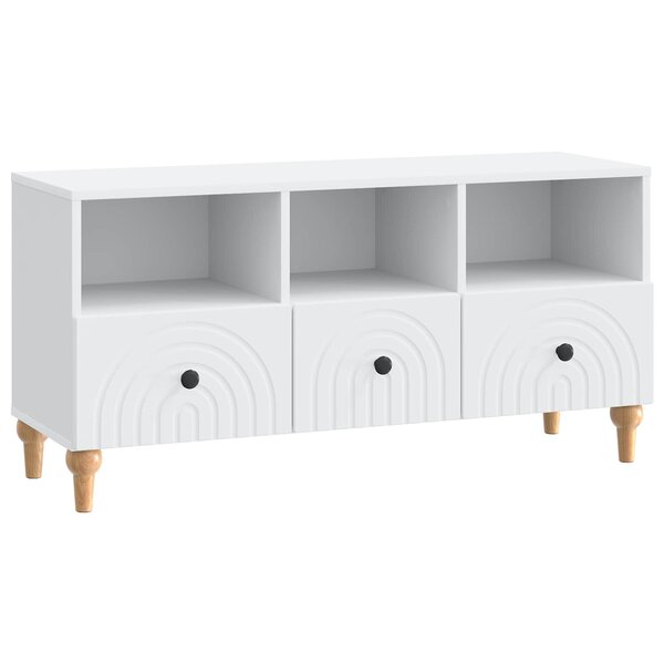 vidaXL Meuble TV Blanc 102 x 34 5 x 50 cm Bois d’ingénierie