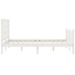 vidaXL Cadre de lit sans matelas blanc bois de pin massif