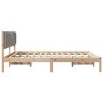 vidaXL Cadre de lit Gris clair 180 x 200 cm Pin massif