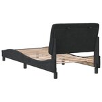 vidaXL Cadre de lit avec tête de lit Noir 80x200 cm Velours