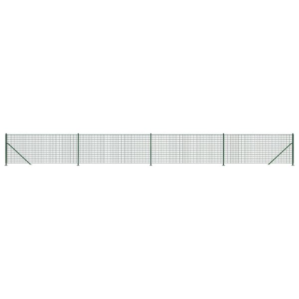 vidaXL Clôture en treillis métallique avec bride vert 0 8x10 m