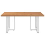 vidaXL Table à manger marron clair bois de chêne massif rectangulaire