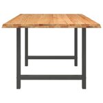 vidaXL Table à manger marron clair bois de chêne massif rectangulaire