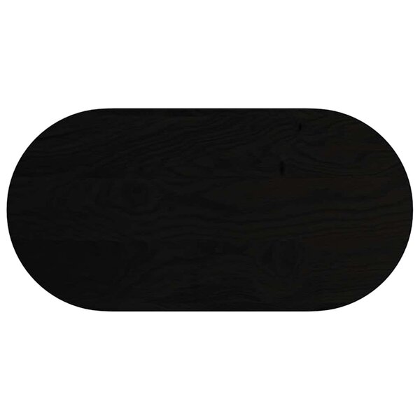 vidaXL Dessus de table marron foncé 100x50x4cm bois chêne massif ovale