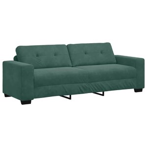 vidaXL Canapé avec coussin Vert foncé Velours