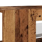 vidaXL Meuble TV avec lumières LED vieux bois bois d'ingénierie