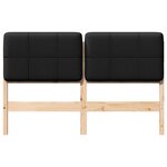 vidaXL Tête de lit capitonnée Marron et Noir 135 cm Pin massif