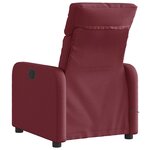 vidaXL Fauteuil de massage inclinable électrique Rouge bordeaux Tissu