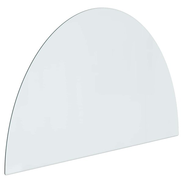 vidaXL Plaque en verre de cheminée Transparent 800 x 500 mm Verre