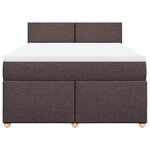 vidaXL Sommier à lattes de lit avec matelas Marron foncé 140x190 cm