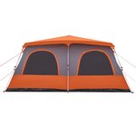 vidaXL Tente familiale dôme 8 personnes gris orange libération rapide