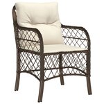 vidaXL Chaises de jardin avec coussins lot de 2 marron résine tressée