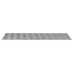 vidaXL Plaques à damier 4 Pièces Argent 100 x 40 cm Aluminium