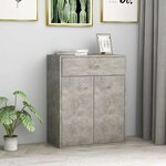vidaXL Buffet Gris béton 60x30x75 cm Bois d'ingénierie