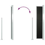 vidaXL Auvent latéral rétractable de patio 100x500 cm Noir