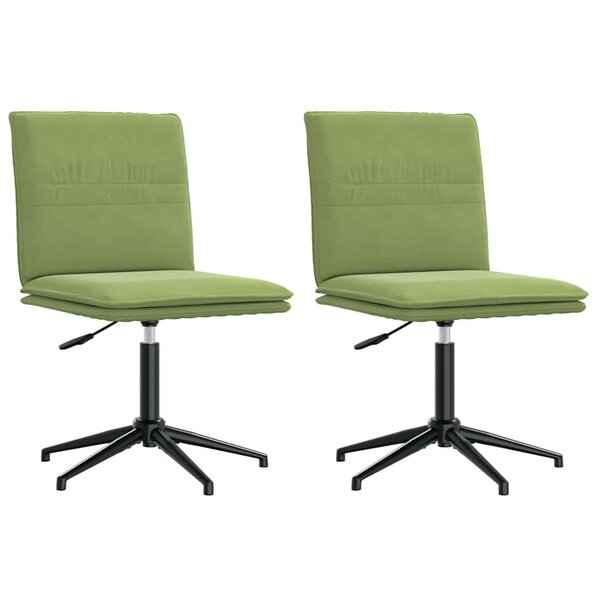 vidaXL Chaises à manger lot de 2 Vert clair Velours