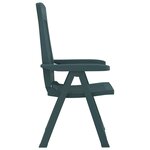 vidaXL Chaises inclinables de jardin lot de 2 vert PP