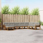vidaXL Ensemble de canapés d'extérieur 8 pc Gris Naturel et Clair