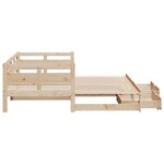 vidaXL Lit de jour avec gigogne et tiroirs sans matelas 80x200 cm