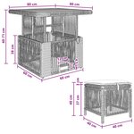 vidaXL Ensemble de salle à manger pour jardin 3 Pièces Gris et Gris foncé