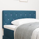 vidaXL Tête de lit LED avec boutons en cristal capitonnés bleu foncé 100 cm velours