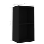 vidaXL Bibliothèque noir 40x30x76 5 cm bois d'ingénierie