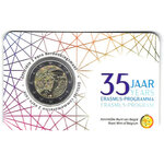 2 euros commémorative Belgique Erasmus 2022 - coincard BU version flamande.