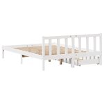 vidaXL Cadre de lit sans matelas blanc 140x190 cm bois de pin massif